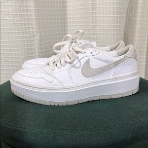 Nike Air Jordan Elevate low 1 wms size 11 sneakers shoes grey white platform wow